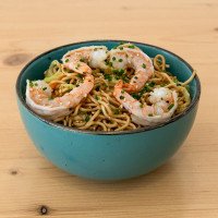 Yakisoba con gambas